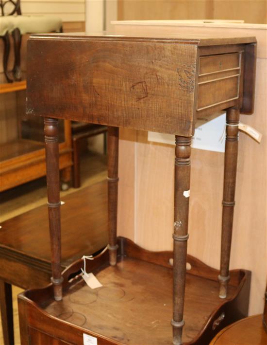 A Regency mahogany pembroke work table, W.47cm